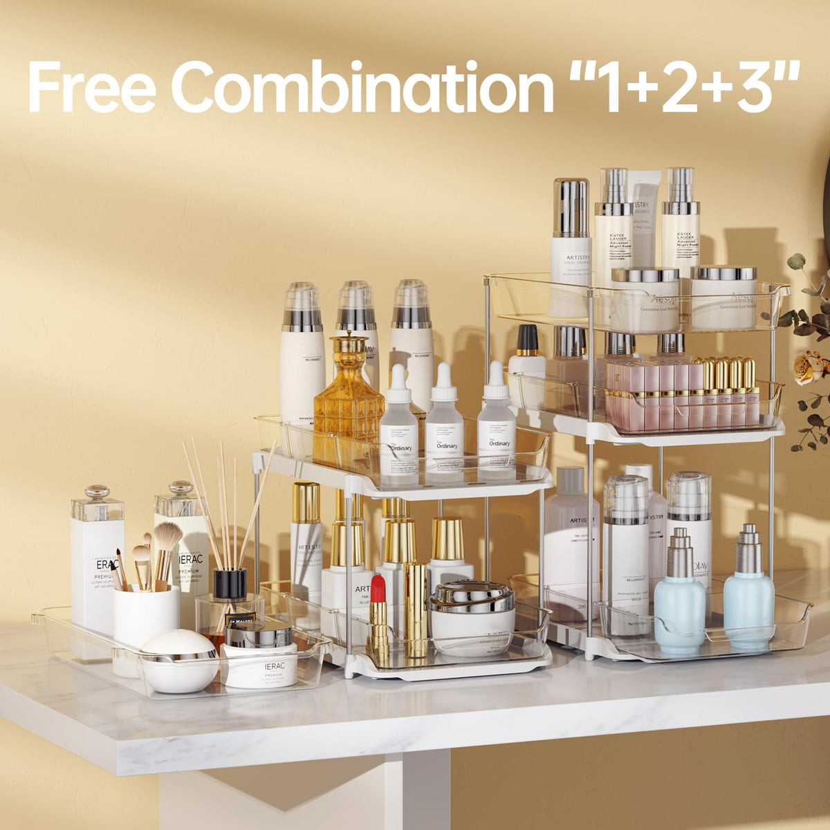 2 Sets of 3-Tier Under Sink Organizers and Storage B1679