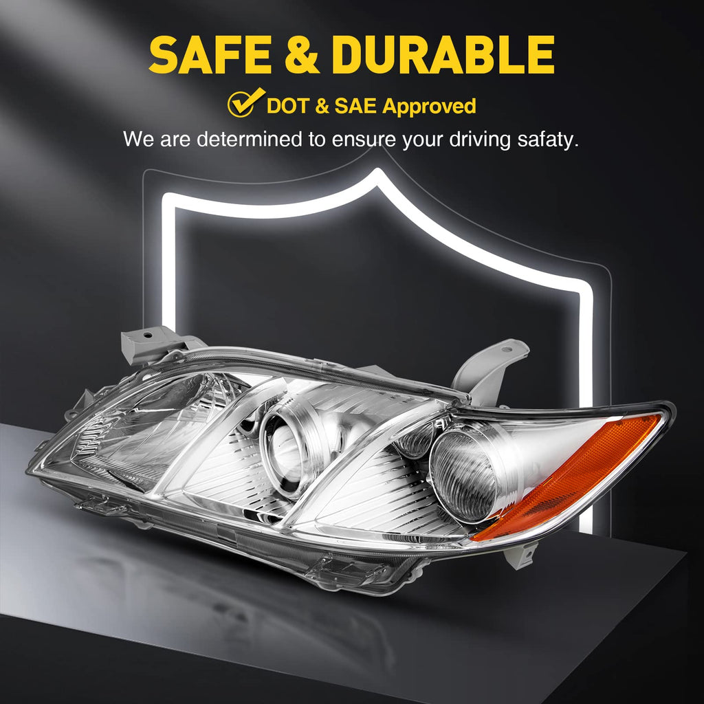 Headlight Assembly Amber Reflector Clear Lens Pack of 2 O37632