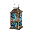 Solar Lantern Stained Glass Outdoor Waterproof Hanging Solar Light U9738