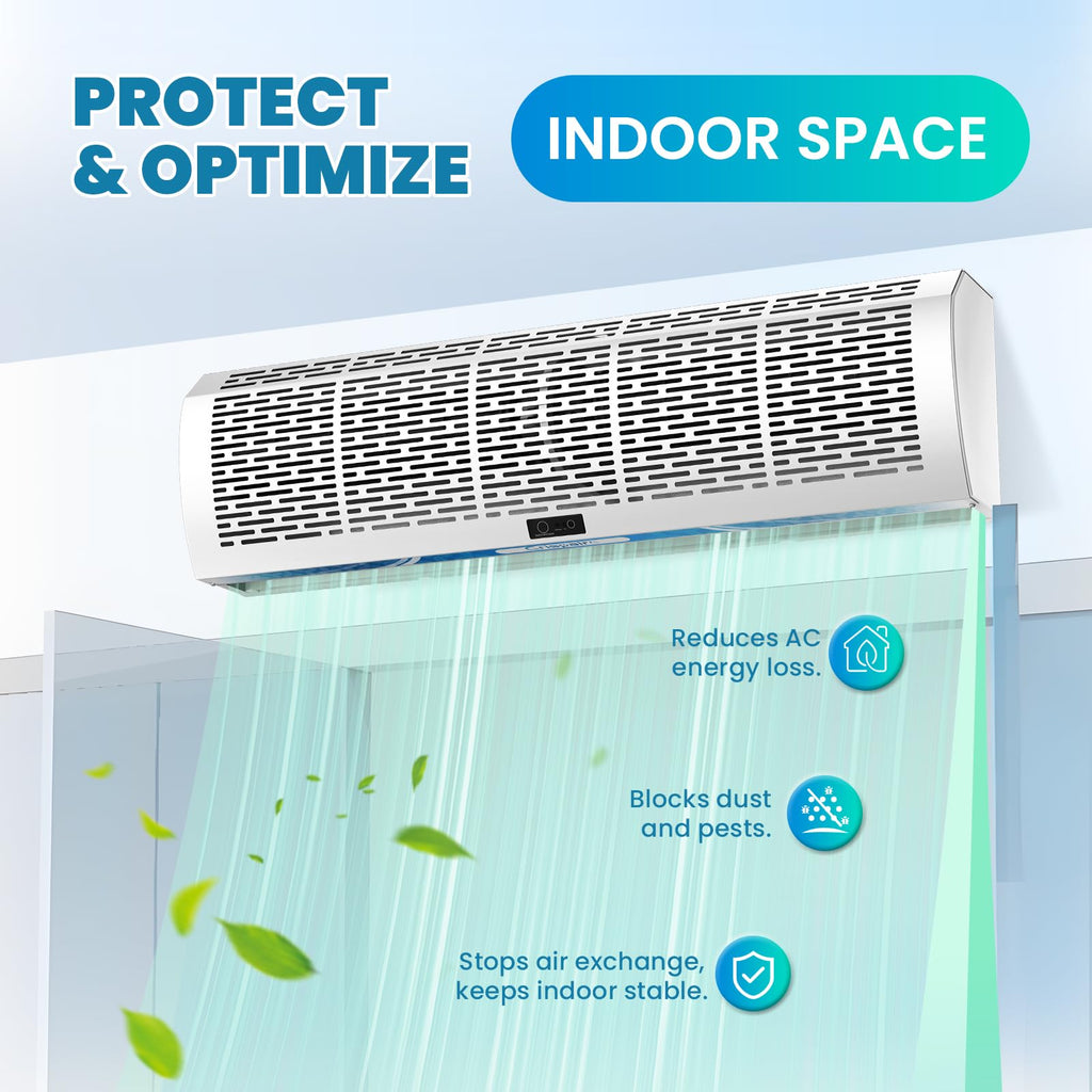 36 Inch Wall Mounted Air Curtain Fan O909