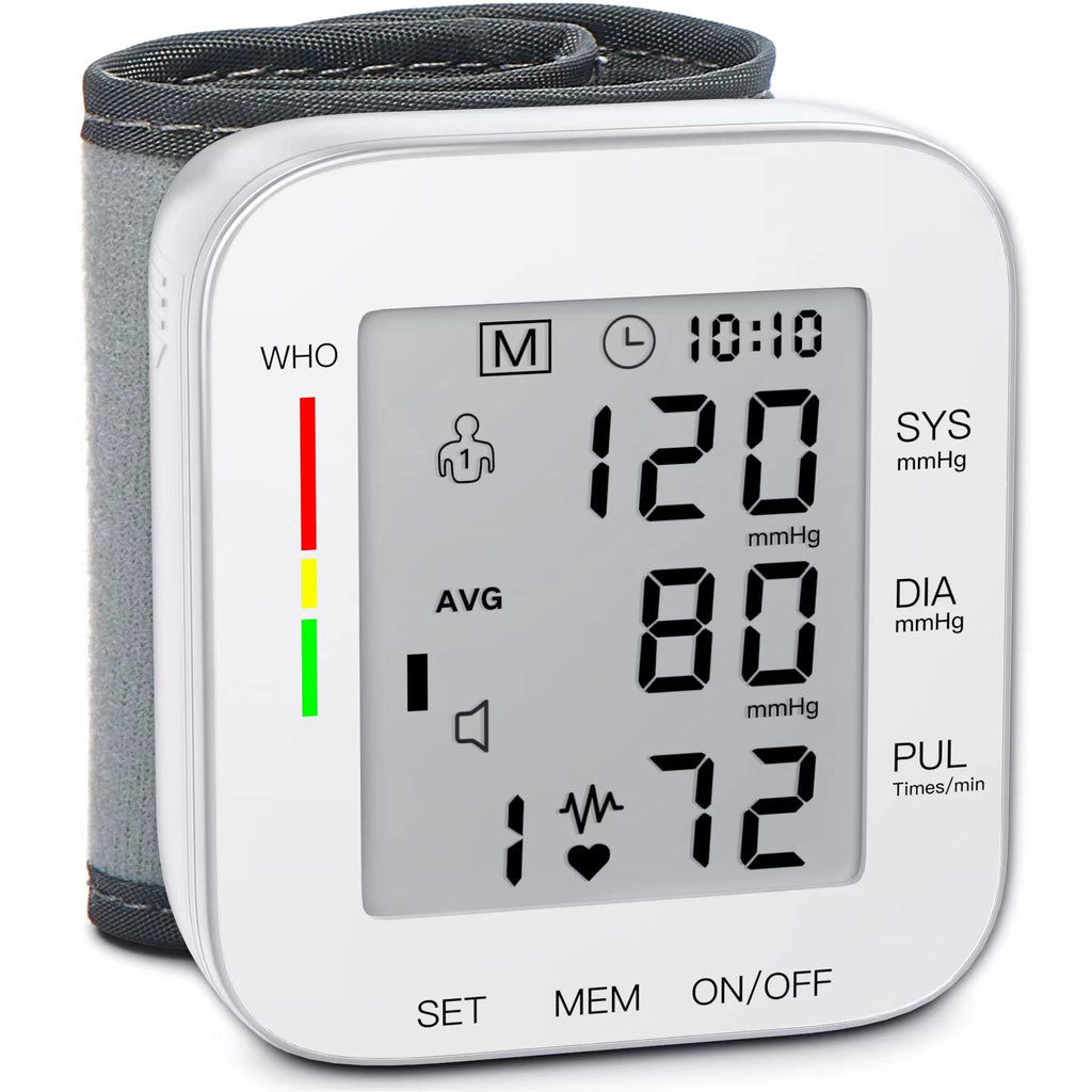 White Wrist Blood Pressure Monitor with Carrying Case R651208