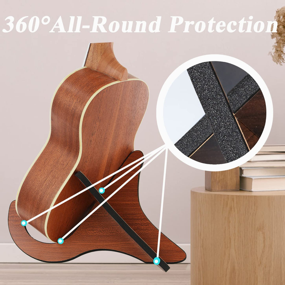 Folding Wood Ukulele Stand I5638