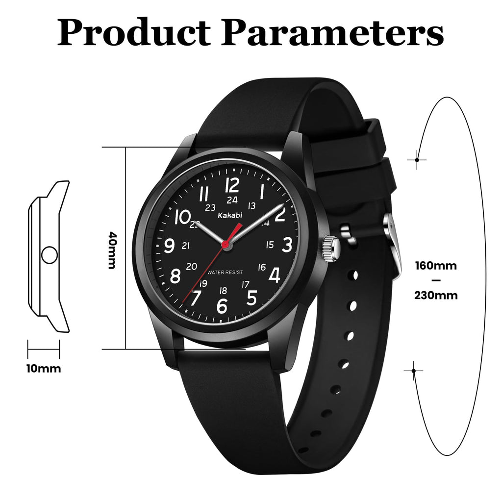 Mens Womens Quartz Silicone Strap Military Wristwatch D63754