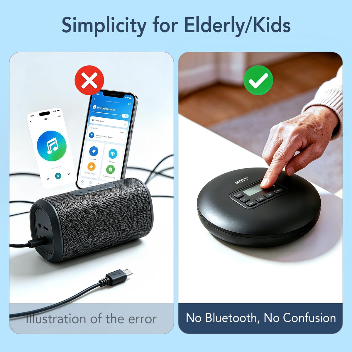 Portable CD Player with Anti-Skip Protection X55709