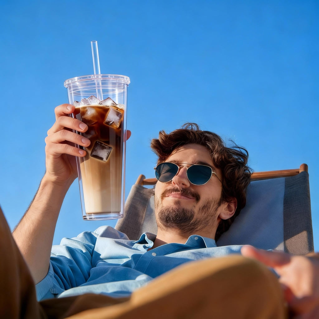 24oz Insulated Tumbler with Lid and Straw Y8838