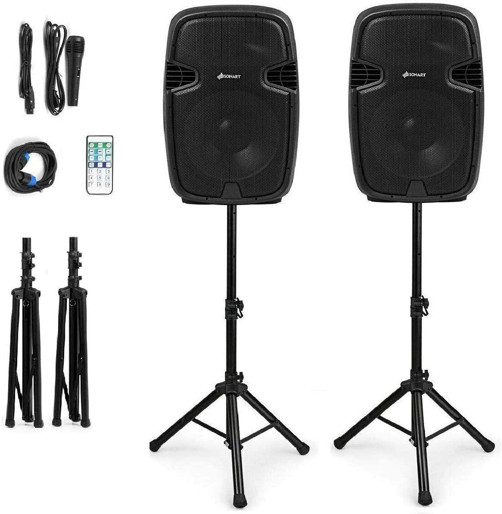 Portable 15" PA Speaker System Set J476