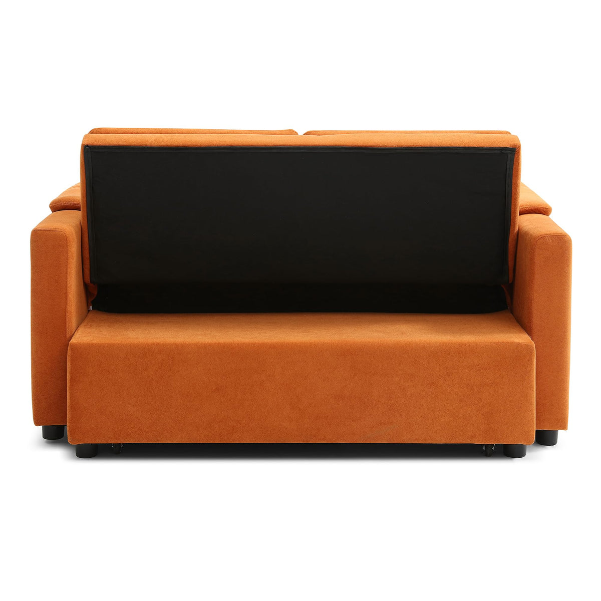 Orange Velvet Sleeper Sofa M499