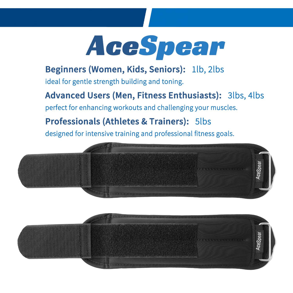 Ankle Weights Sets 1lb 2lb 3lb 4lb 5lb M88445