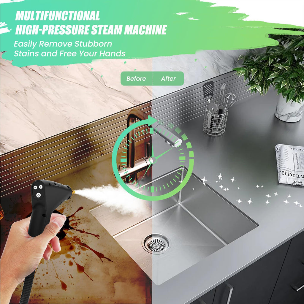 1.2L Portable Handheld Steam Cleaner with 14pcs Accessories H176