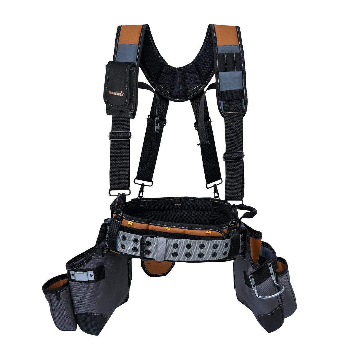 Khaki 28-Pocket Tool Belt and Suspenders I30818