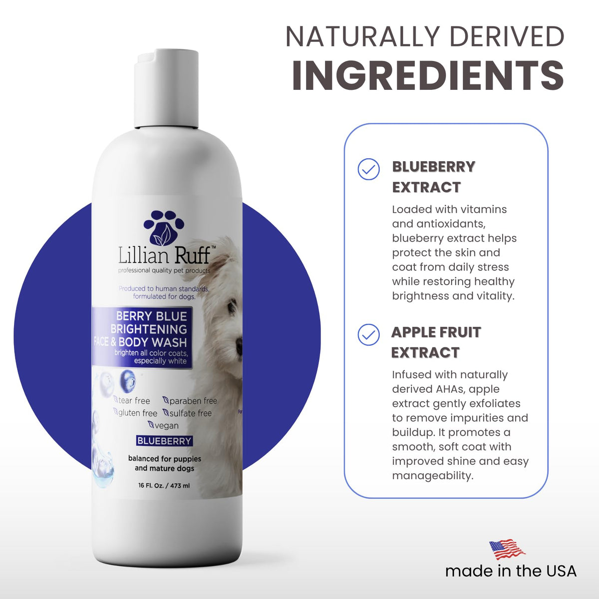Berry Blue Brightening Pet Shampoo 16oz G902