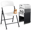 White 10 Pack Plastic Folding Chair Y871247