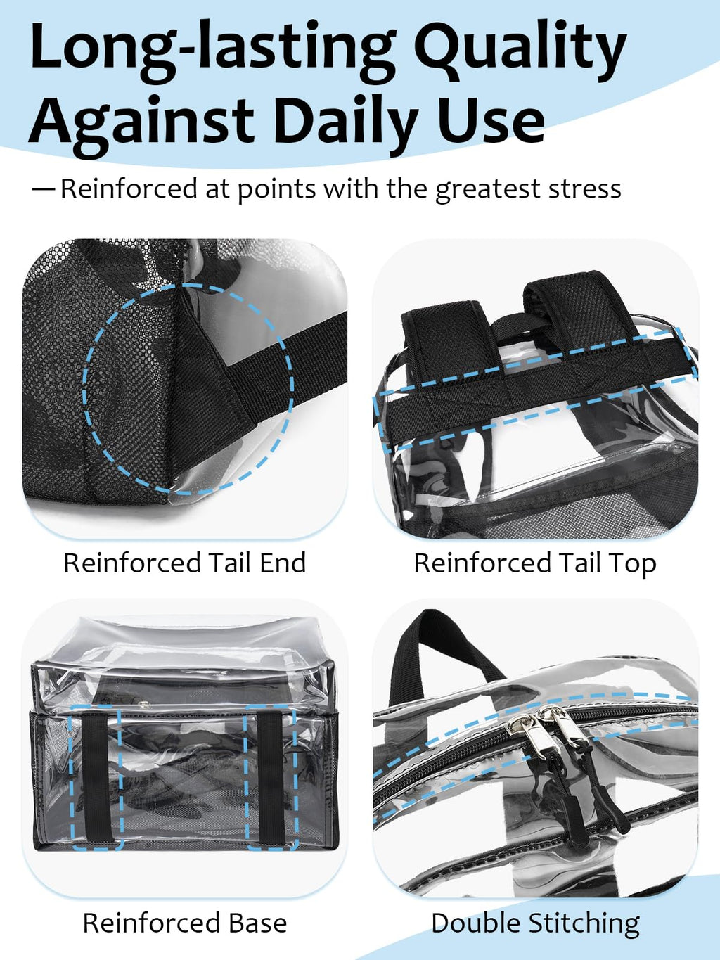 Heavy Duty Clear Backpack F952