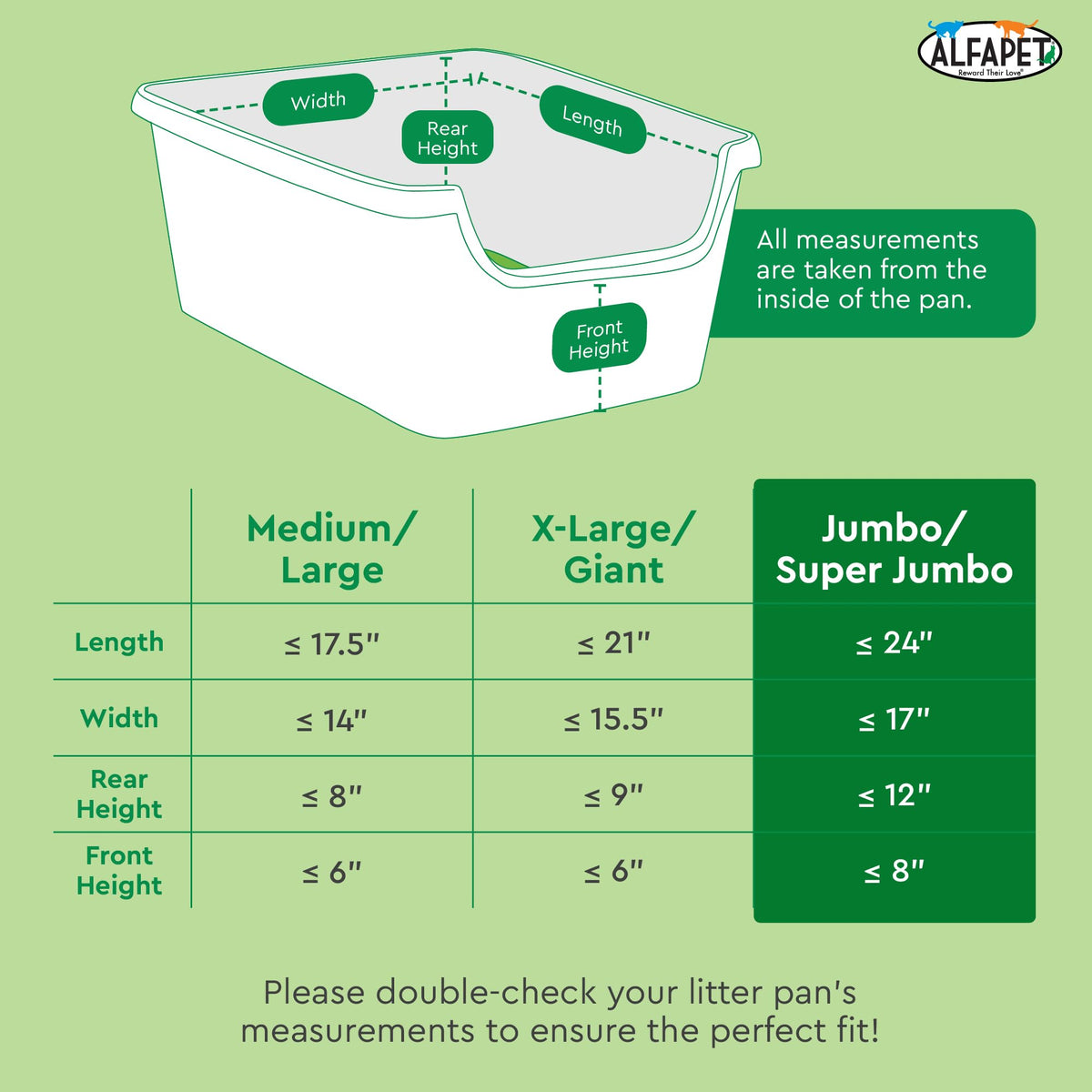 Heavy Duty 52 Pack Litter Box Liners H300