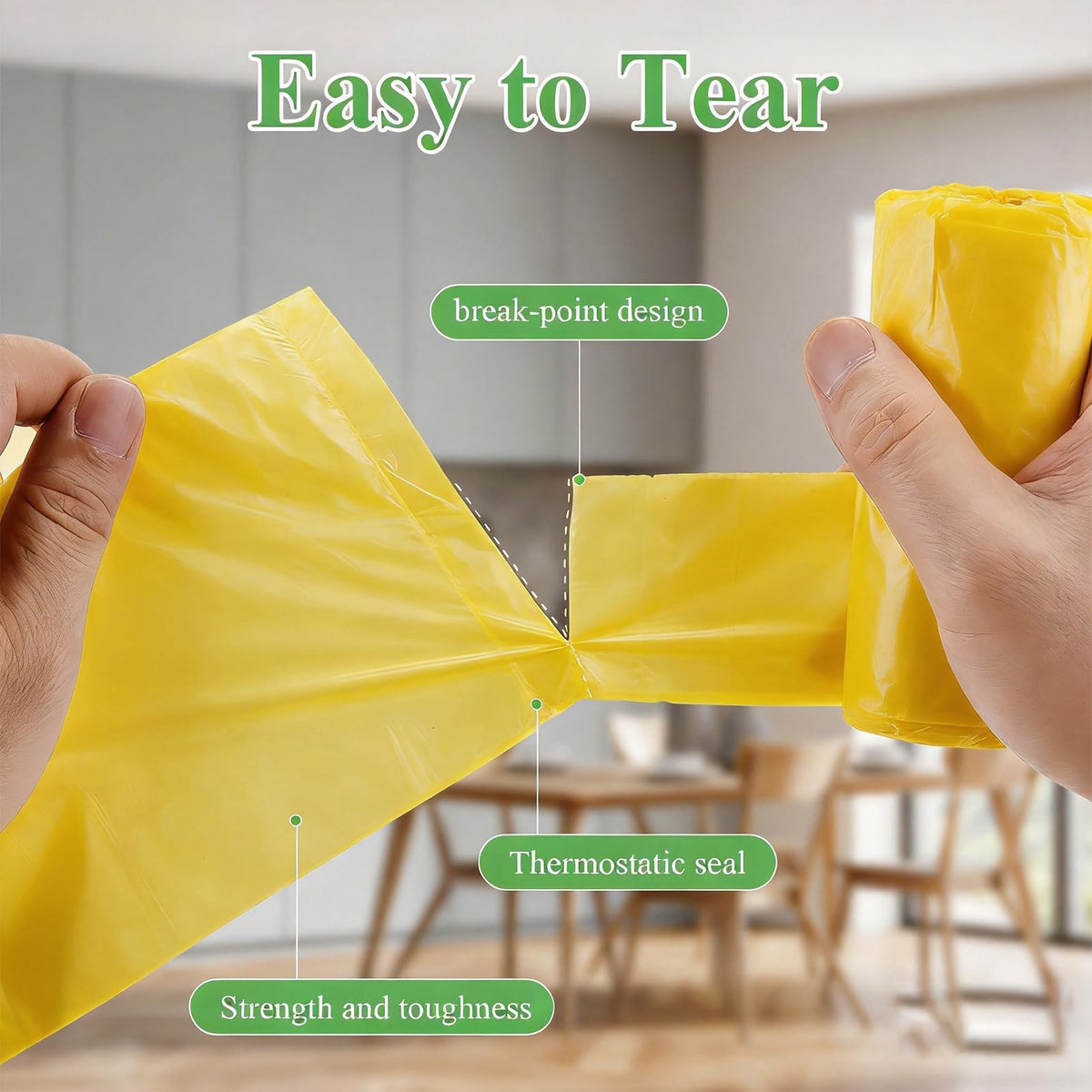 3 Gallon Biodegradable Unscented Trash Bags 100 Count E565