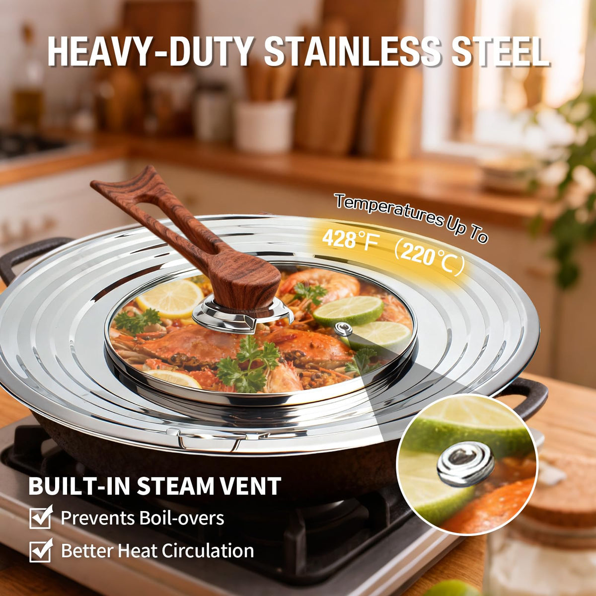 Universal Pan Lid with Tempered Glass G108784