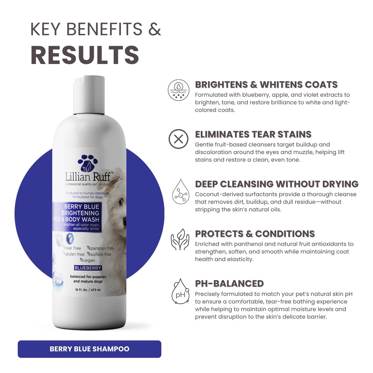 Berry Blue Brightening Pet Shampoo 16oz G902