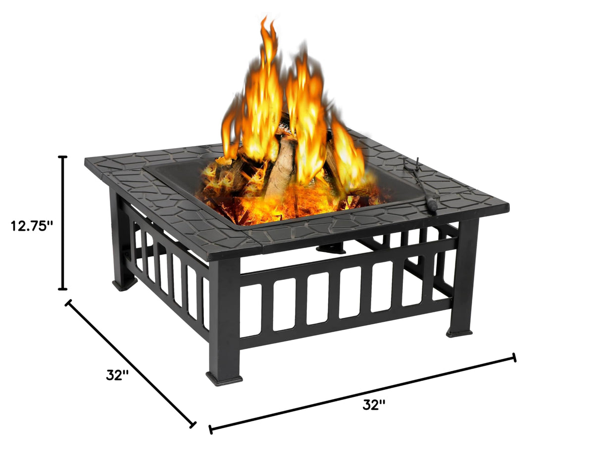 32 inch Outdoor Fire Pit with Grill E9467