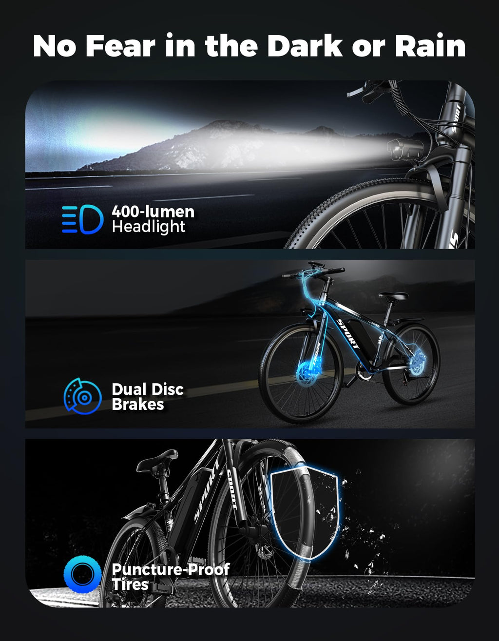 350W 7-Speed Electric Bike H286046