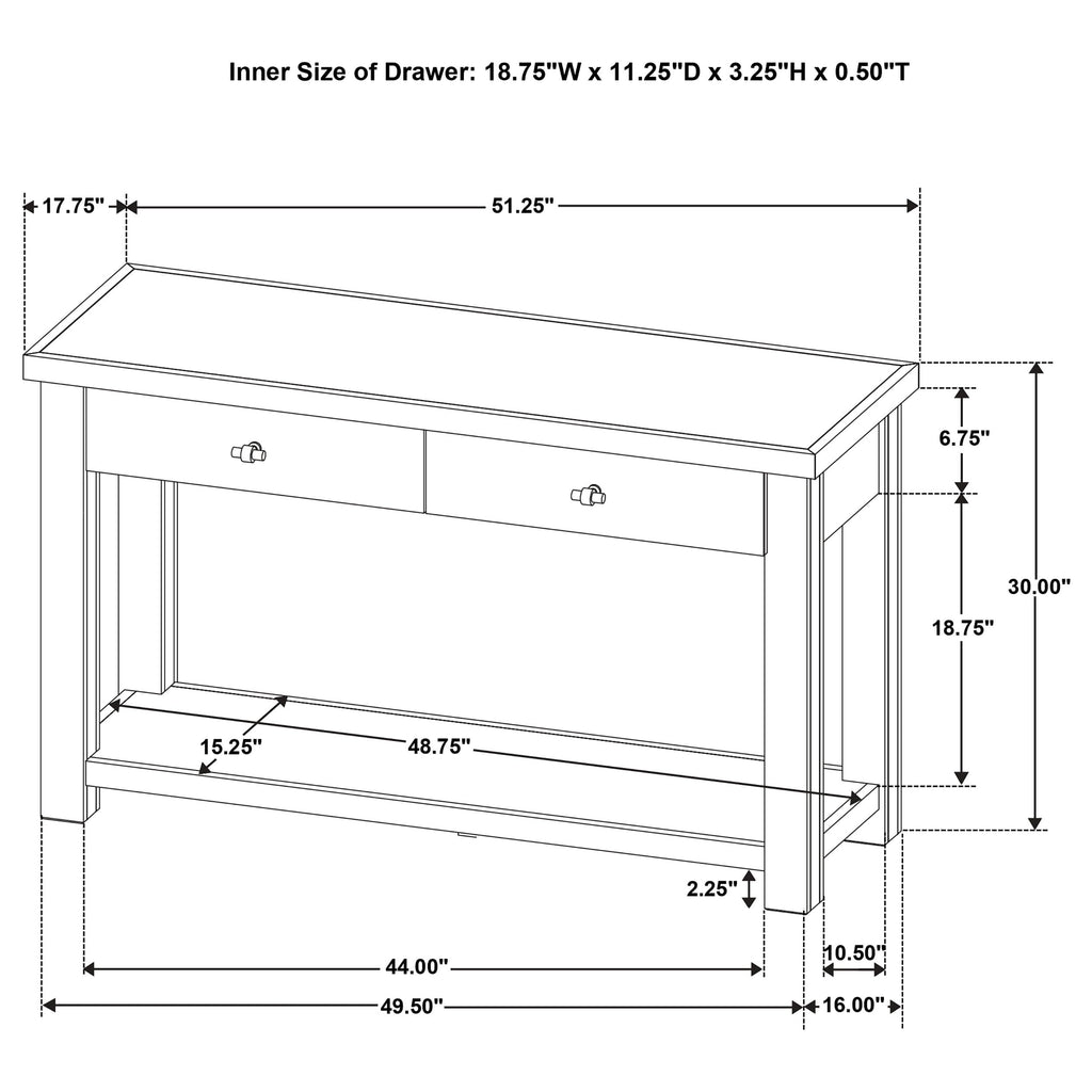 Golden Oak Console Table S3177