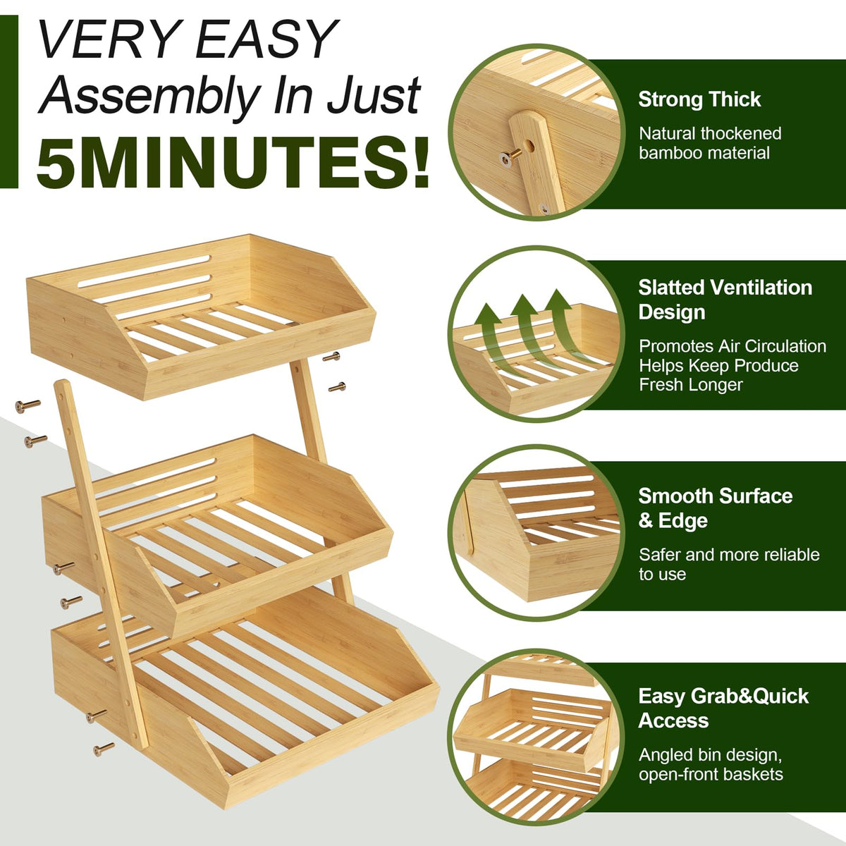 3 Tier Bamboo Fruit Basket P753569