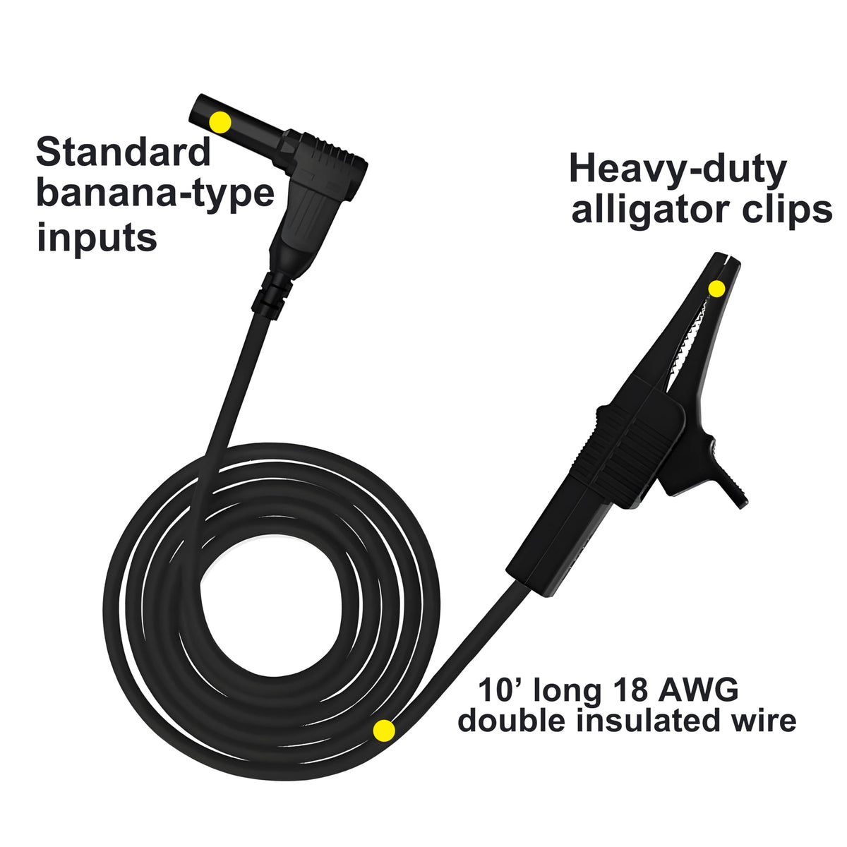 Heavy Duty Insulated Alligator Clips Test Leads B710436