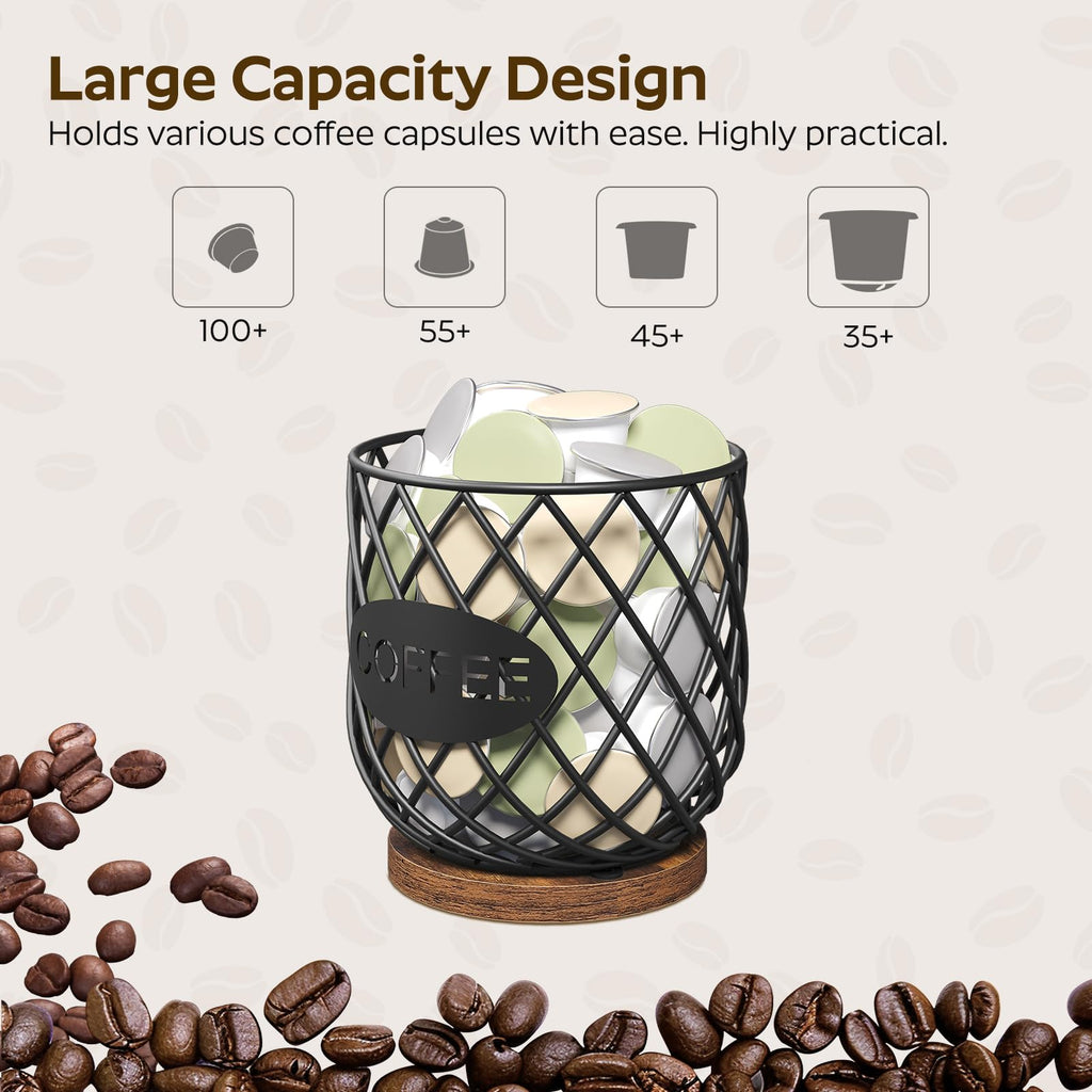 Compatible with K Cup & Nespresso Vertuo Pods Coffee Pod Holder Organizer L1823