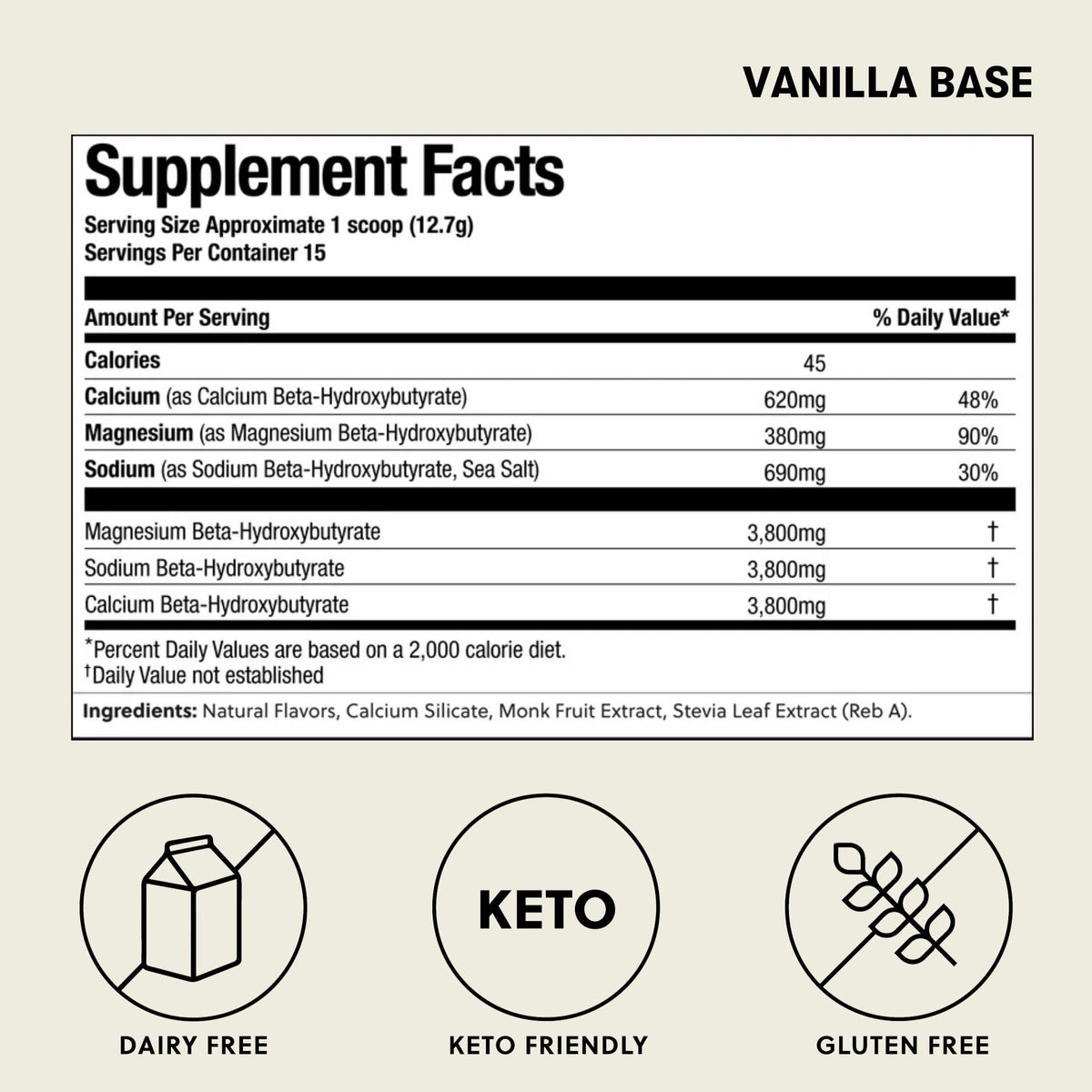 Exogenous Ketones Vanilla + Ketone Test Strips Q680012