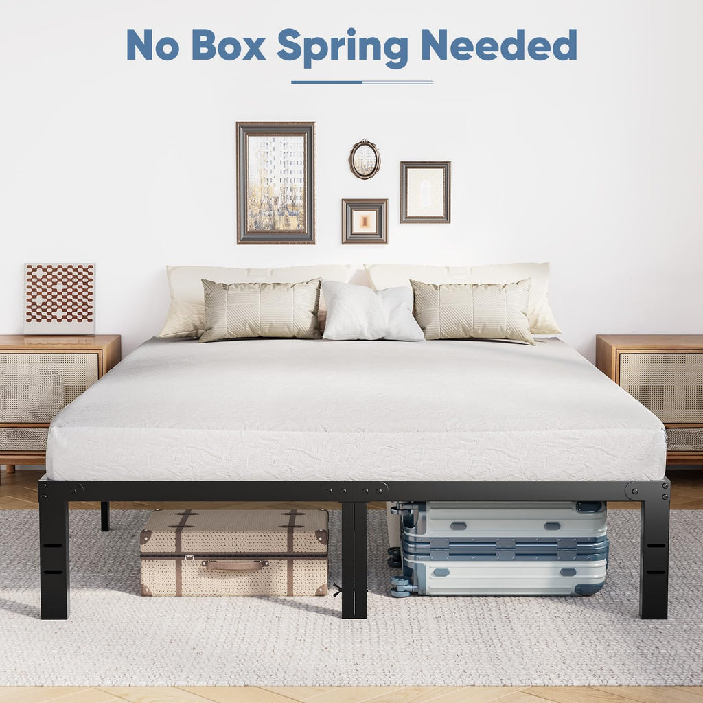 Queen Metal Slat Platform Bed Frame 14 Inch W50505