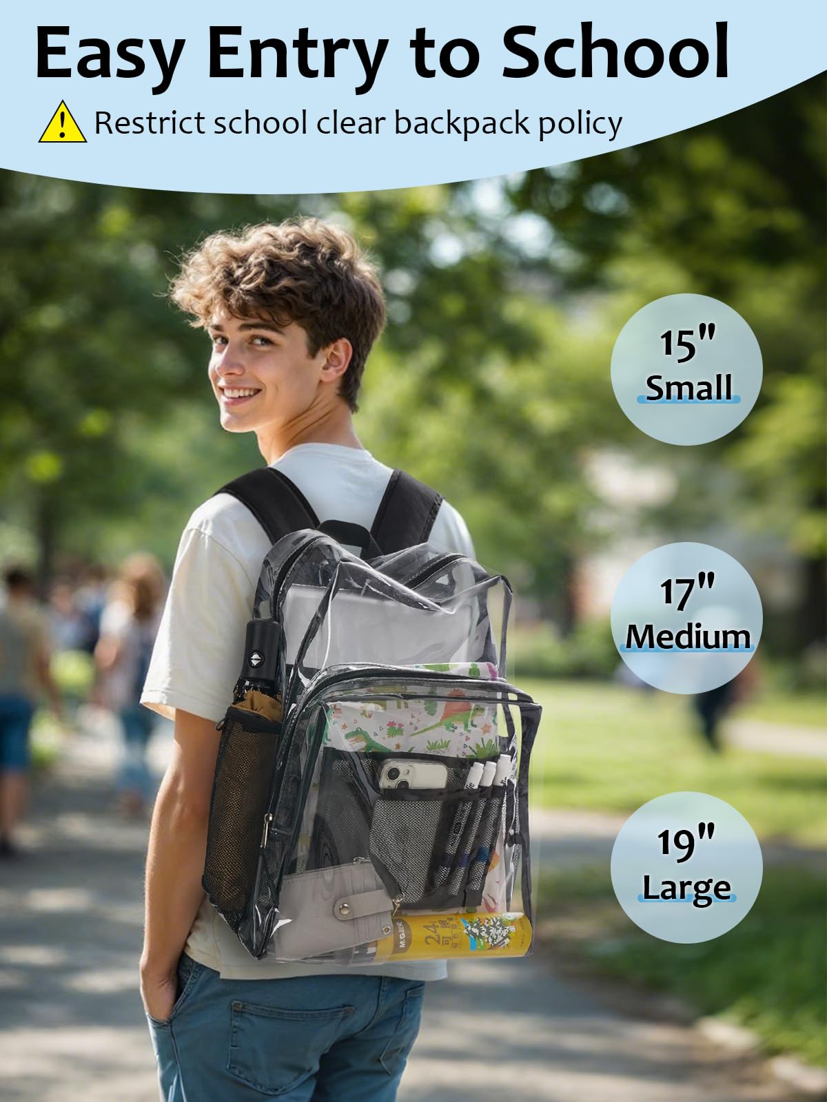 Heavy Duty Clear Backpack F952