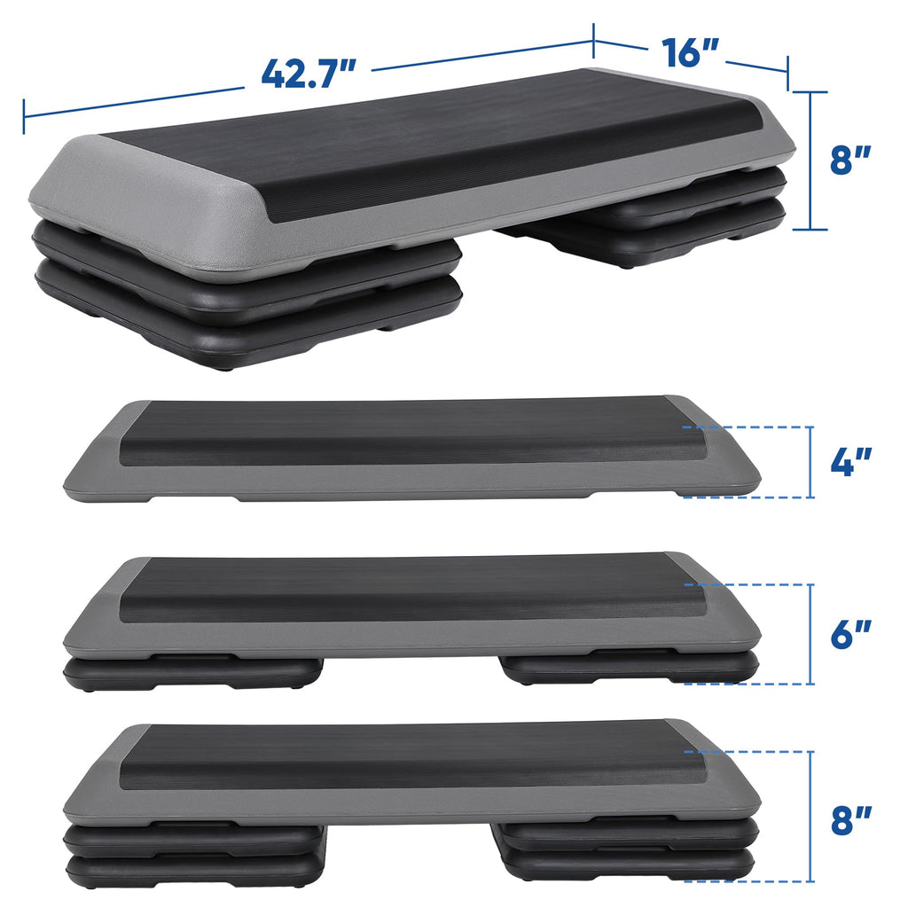 Adjustable Aerobic Stepper with 4 Risers S97146