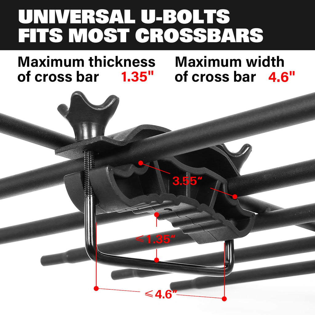 64"x 39" Steel Roof Rack Cargo Carrier with Waterproof Bag U463508