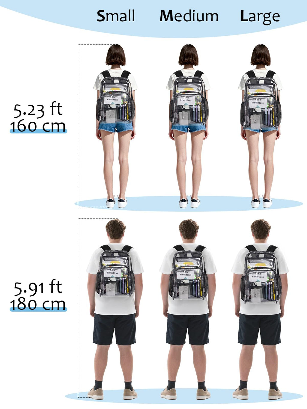Heavy Duty Clear Backpack F952