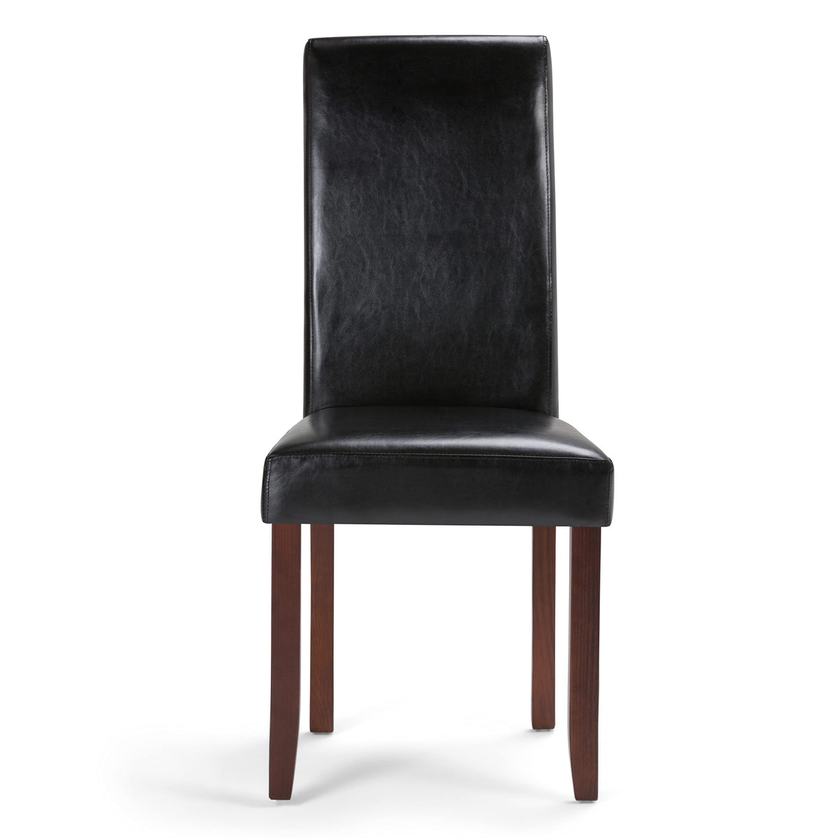 Black Vegan Leather Dining Chairs Set of 2 W7879