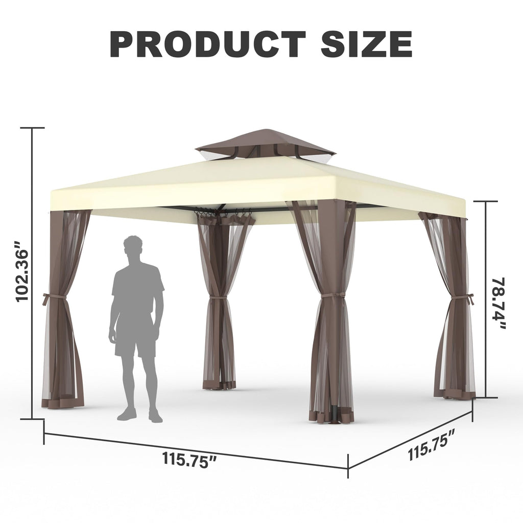 10×10 Outdoor Gazebo Canopy Tent R333