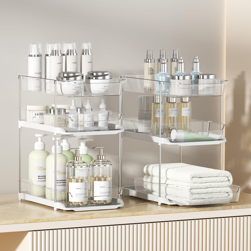 2 Sets of 3-Tier Under Sink Organizers and Storage B1679