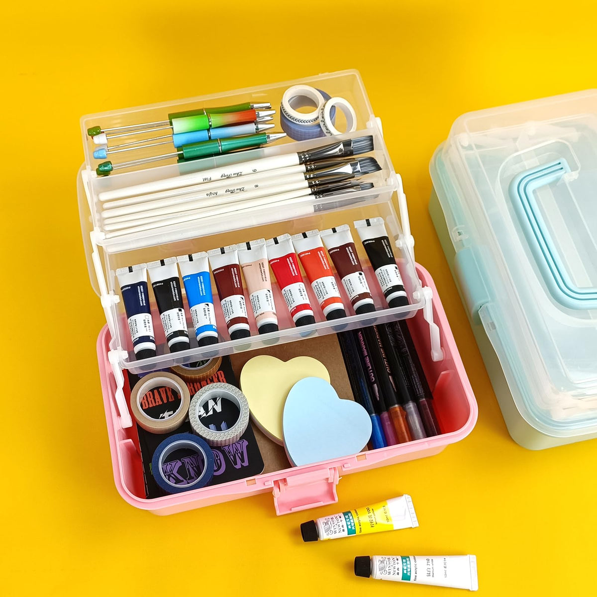 10 Inch 3 Layer Tackle Box Organizer with 2 Trays D681