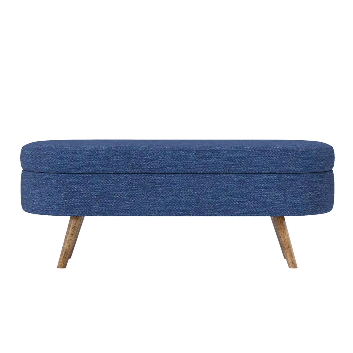 Oval Storage Bench with Rubber Wood Legs Z77234
