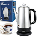 Electric Stainless Steel Coffee Percolator 1200ml 8 Cup Z89866