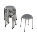 Grey 8-Piece Stackable Stool Seating Set H5582