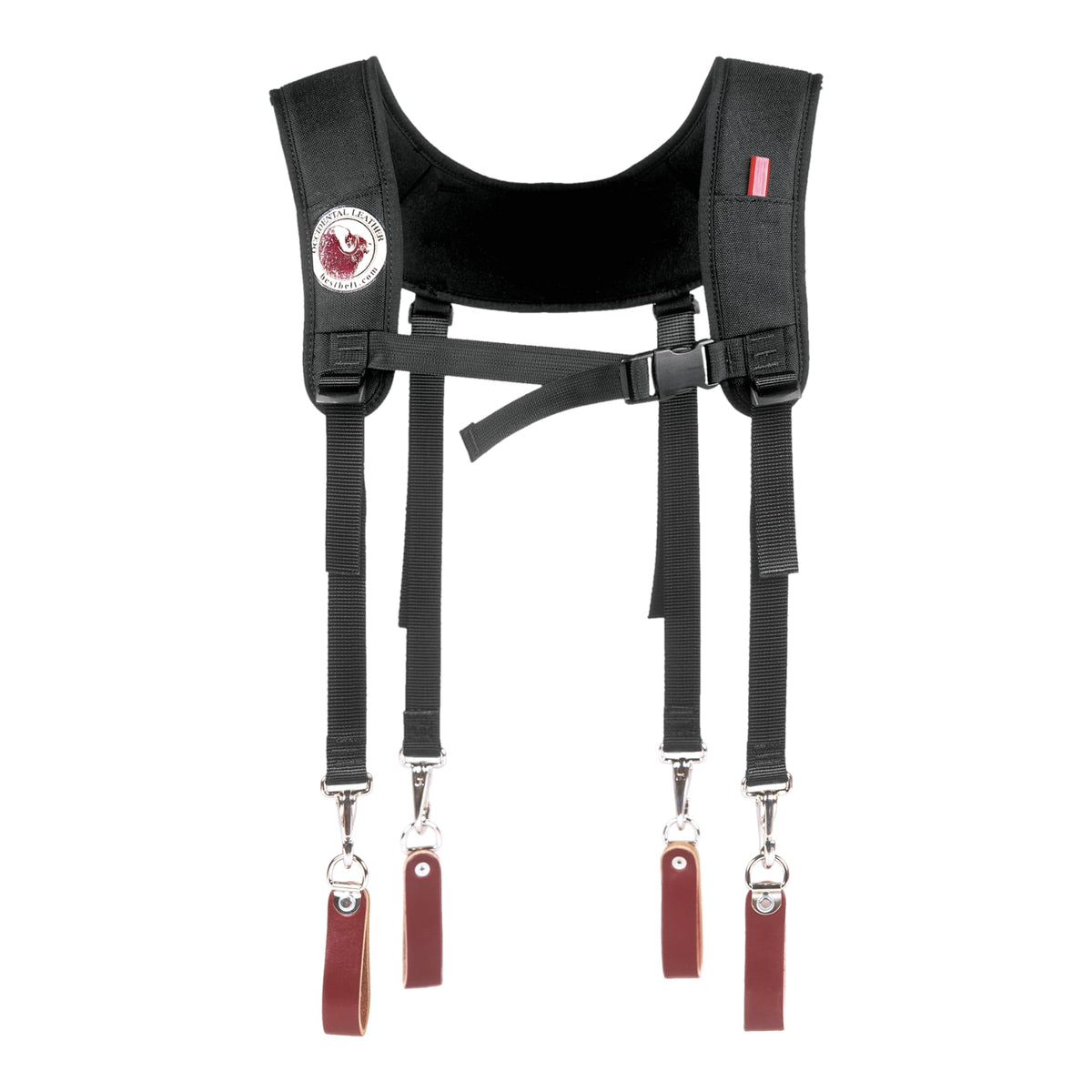 Leather Suspenders with Pockets C6125