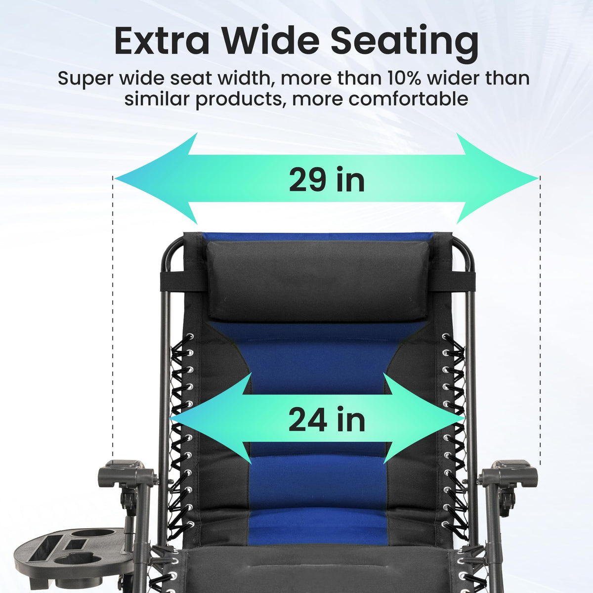 Oversized Zero Gravity Chair 2 Pack Black Blue N262666