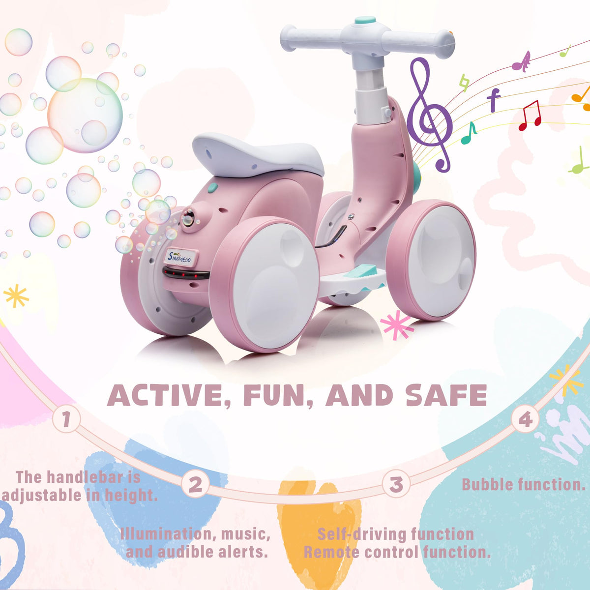 Pink Electric Balance Bike O26261