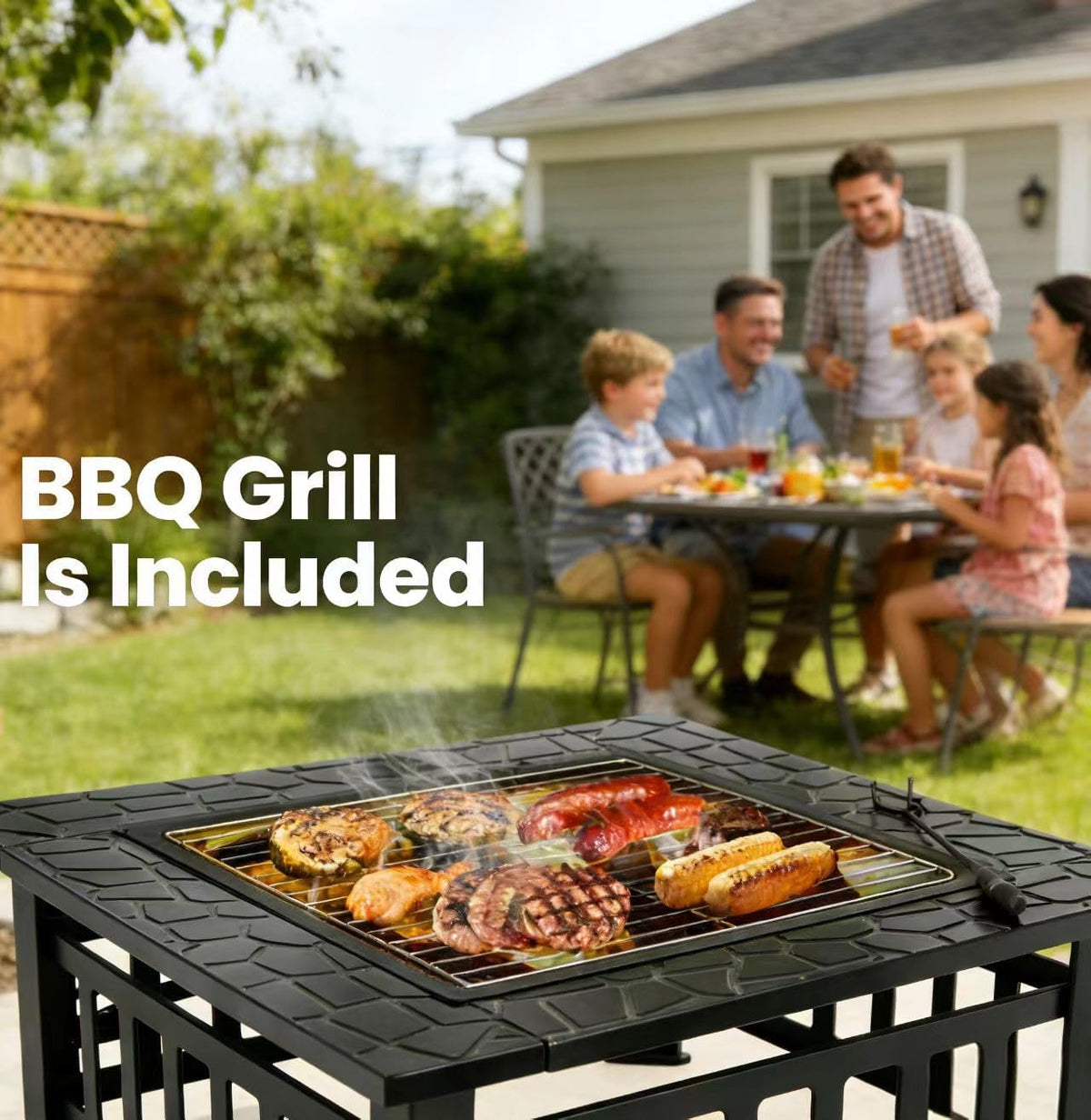 32 inch Outdoor Fire Pit with Grill E9467