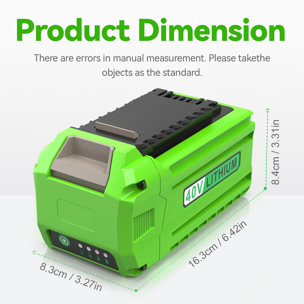 2 Packs 40 Volt 7500mAh High-Capacity Battery Y2038