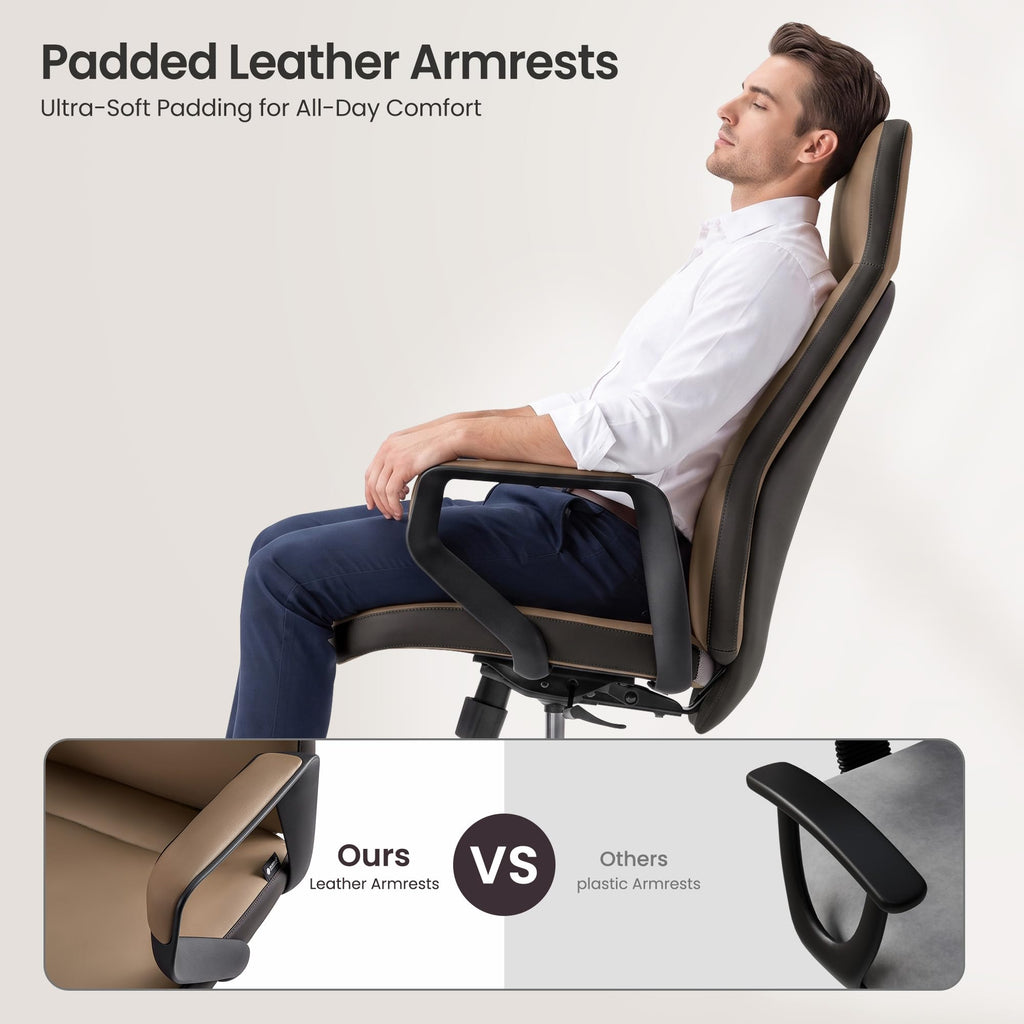 Brown Leather Executive Office Chair P9990