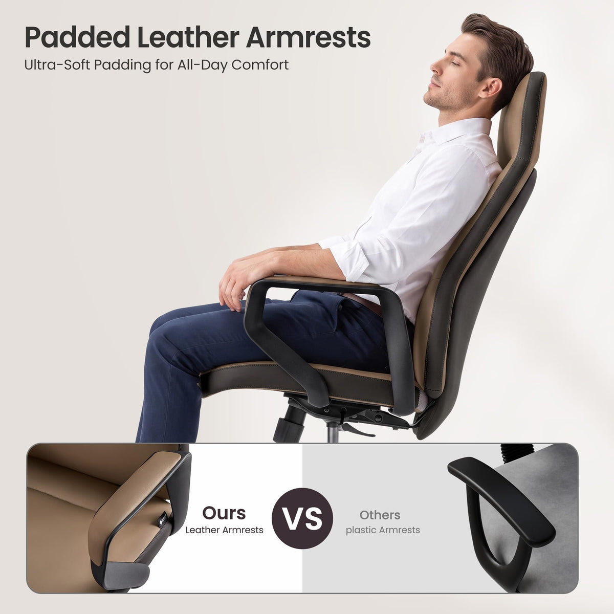 Brown Leather Executive Office Chair P9990