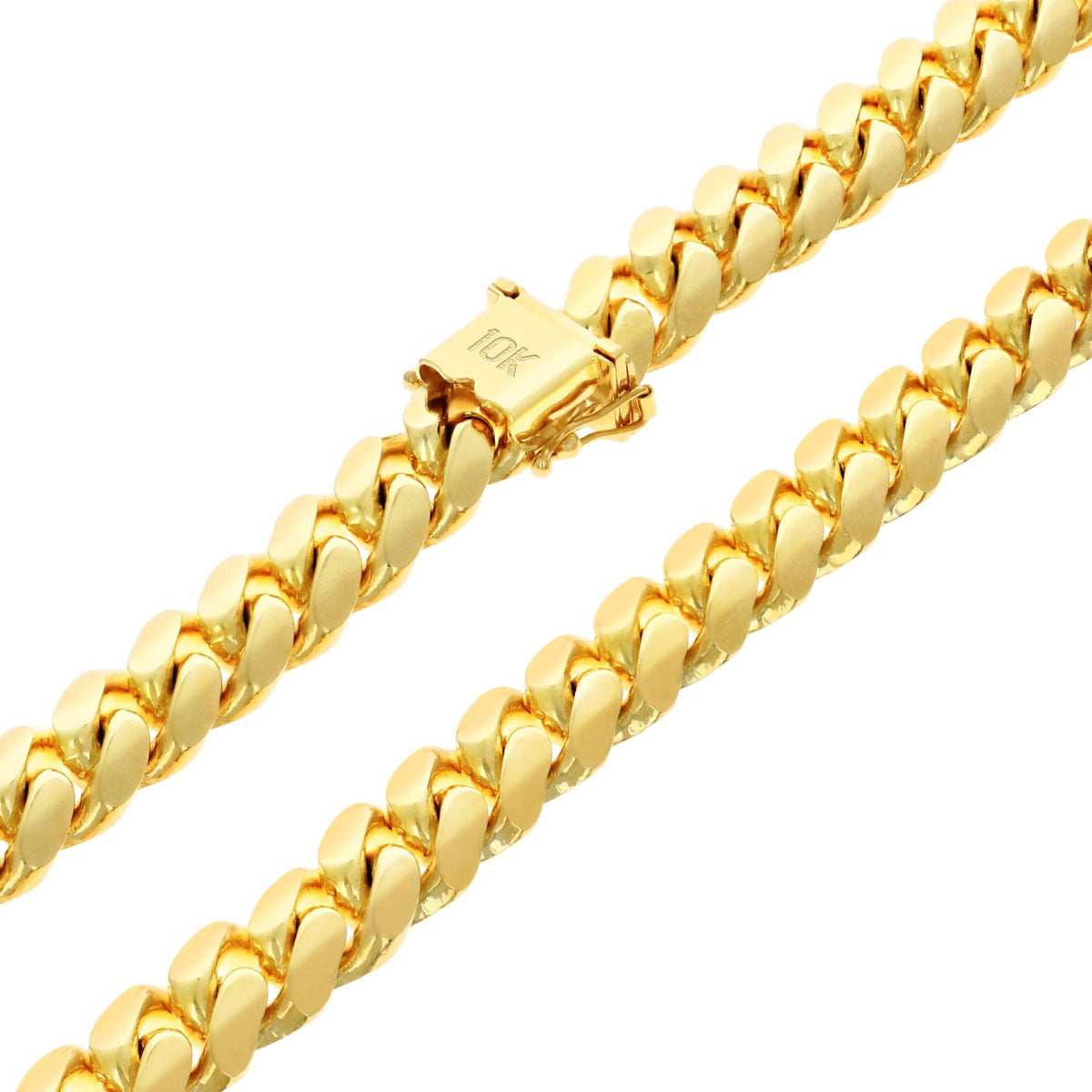 10k Yellow Gold Cuban Link Chain Necklace U47220