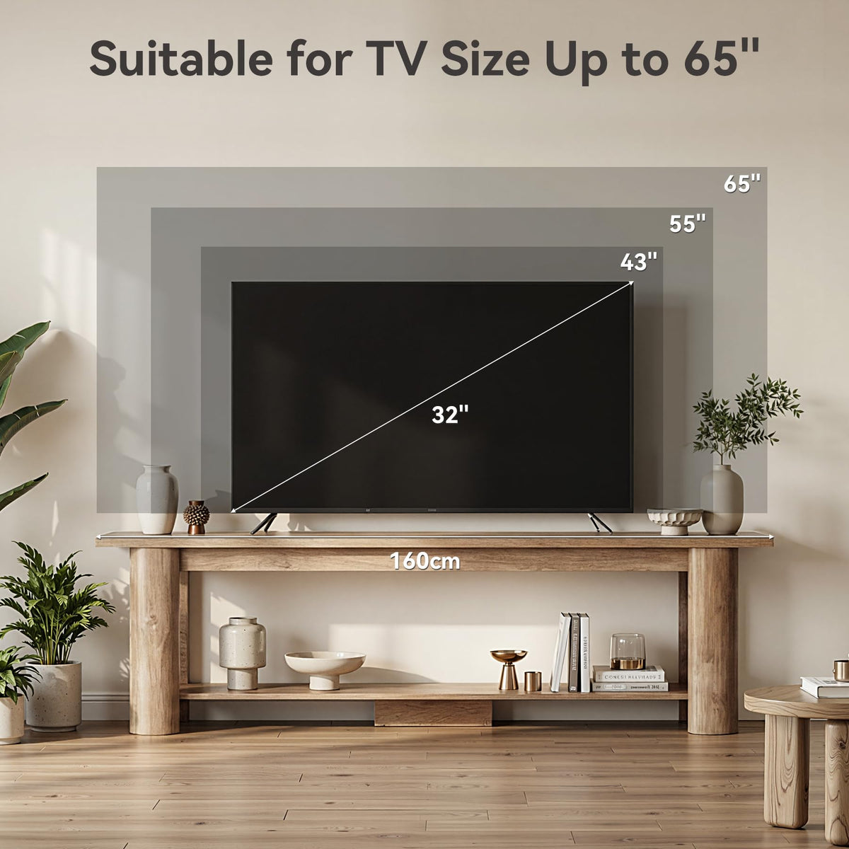65 Inch Rustic Brown TV Stand B959