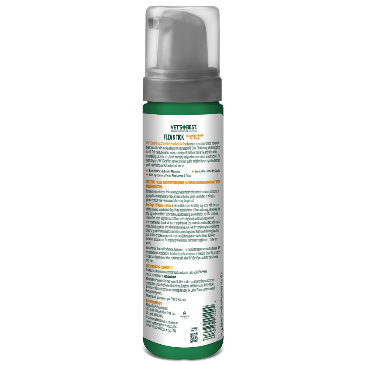 Waterless Flea & Tick Bath for Dogs 8 oz H68347